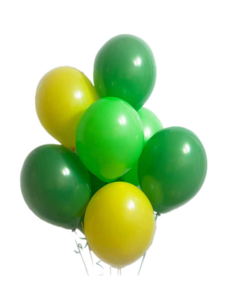Зеленые и желтые шарики
